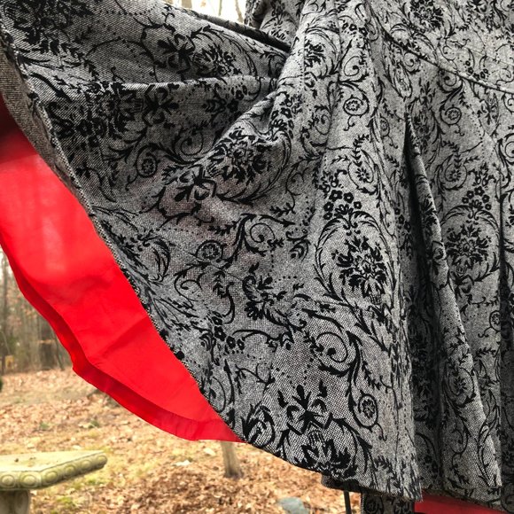 XOXO True Vintage Goth Victorian TopCoat Velvet Damask Y2K - Picture 6 of 14